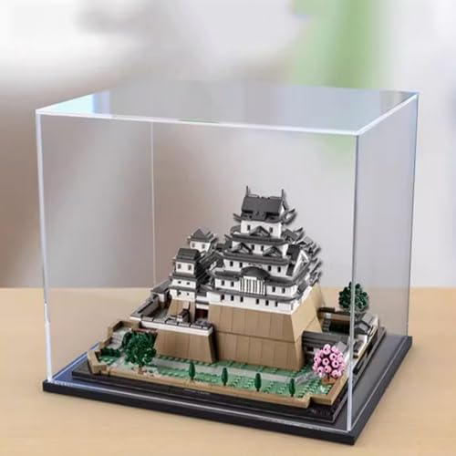 Acryl-Displaybox speziell für Lego 21060 Building Himeji Castle Protection Series, Geschenk Staub Aufbewahrungsbox Display Box (nicht im Lieferumfang enthalten das Blockmodell) (Schwarz) von XDHVBES