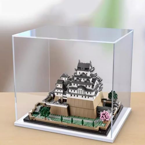 Acryl-Displaybox speziell für Lego 21060 Building Himeji Castle Protection Series, Geschenk Staub Aufbewahrungsbox Display Box (nicht im Lieferumfang enthalten das Blockmodell) (weiß) von XDHVBES