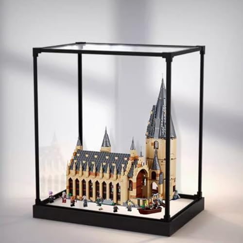 Acryl-Displaybox speziell für Lego 75954 Lobby-Schutz-Serie, Geschenk staubdichte Aufbewahrungsbox (Nicht einschließlich Gebäudemodelle) (Alloy White) von XDHVBES