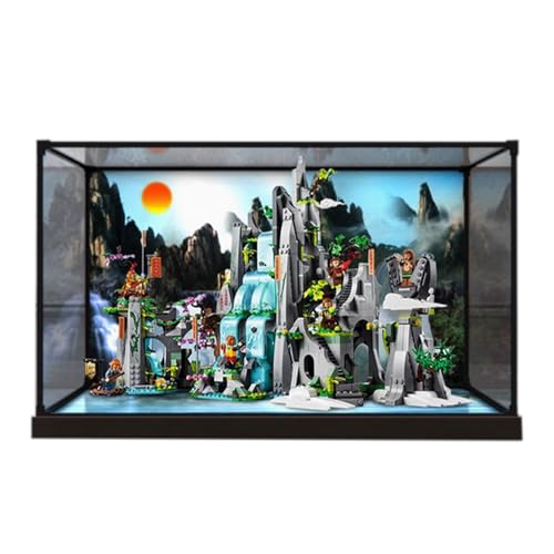 Acryl-Displaybox speziell für Lego 80024 Legendäre Früchte und Blumen Schutzserie, Geschenk-Staub-Aufbewahrungs-Display-Box (nicht im Lieferumfang enthalten das Bausteinmodell) (Legierungshintergrund) von XDHVBES