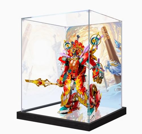 Acryl-Displaybox speziell für Lego 80057 Nezha Beacon Mecha Protection Serie, Geschenk Staub Aufbewahrungsbox (keine Bausteinmodelle) (verspiegelter Hintergrund) von XDHVBES