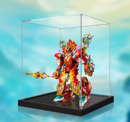 Acryl-Displaybox speziell für Lego 80057 Nezha Beacon Mecha-Schutz-Serie, Geschenk-Staub-Aufbewahrungsbox (ohne Baustein-Modelle) (2 mm) von XDHVBES