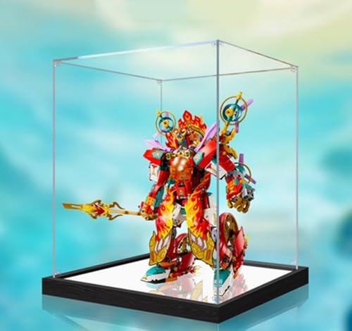 Acryl-Displaybox speziell für Lego 80057 Nezha Beacon Mecha-Schutz-Serie, Geschenk-Staub-Aufbewahrungsbox (ohne Baustein-Modelle) (Spiegel 2 mm) von XDHVBES