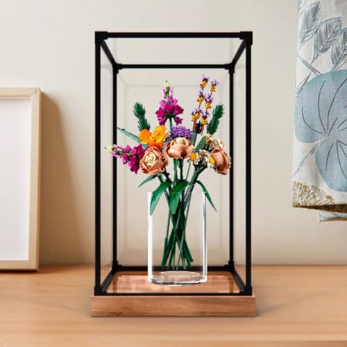 Acryl-Vitrine speziell für Lego 10280 Blumenstrauß Rosen Lego 10280 Modellsammlung Schutzhülle (Modellbausätze nicht im Lieferumfang enthalten) (Transparent A) von XDHVBES