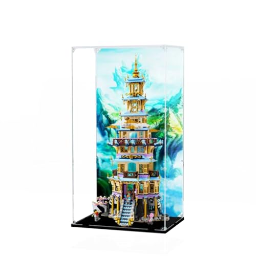 Acrylvitrine Kompatibel mit Lego 80058 Pagode, Staubdichter und wasserdichter Sammelschrank, Transparente Displaybox (Ausgenommen Modellbausatz) von XDHVBES