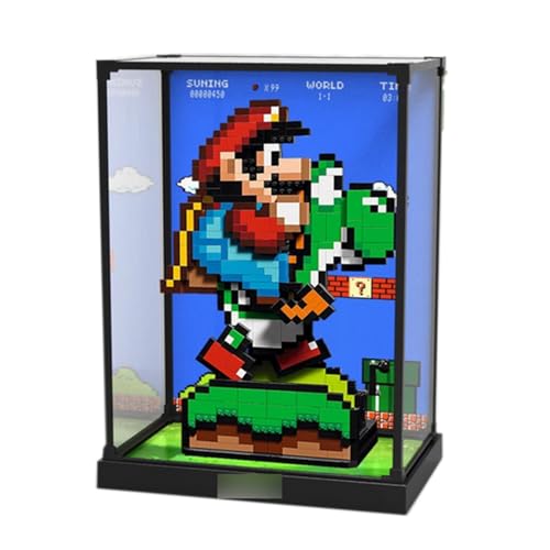 Acrylvitrine für Lego 71438 Baukasten-Blockmodell, kompatibel mit 71438, klare Sammleraufbewahrungsvitrine (Blockmodell nicht im Lieferumfang enthalten) (Spiegelhintergrund) von XDHVBES