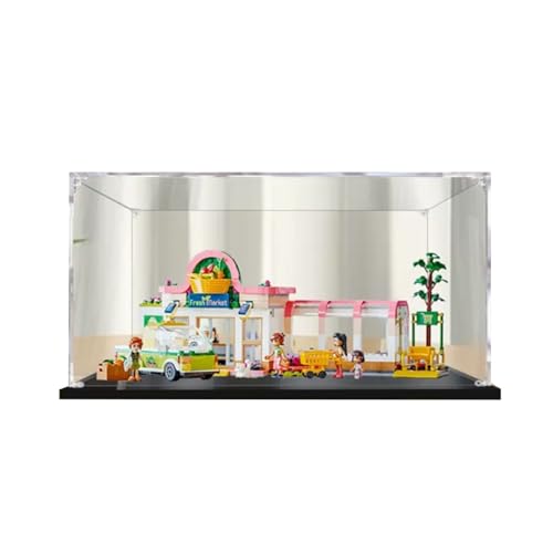 Geeignet für Lego 41729 Bio-Lebensmittel-Supermarkt-Acryl-Displaybox-Modell, stabile und staubdichte Aufbewahrungsbox (nur Displaybox, Modell nicht im Lieferumfang enthalten) (2 mm) von XDHVBES