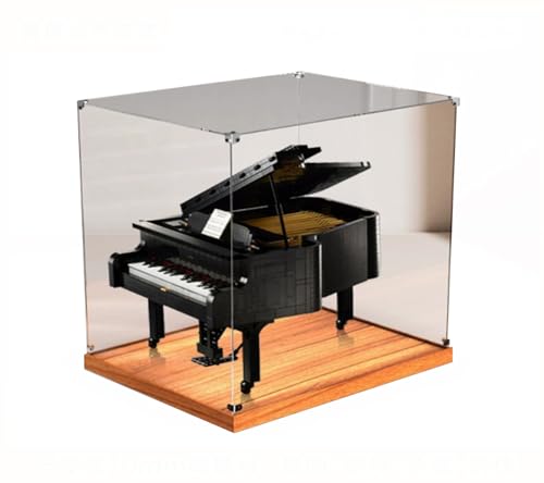 Staubdichte Vitrine aus Acryl, entworfen für die LEGO 21323 Creative Piano Modellserie (ohne Modellbausatz) (Größe: 50 x 40 x 45 cm) (Holzmaserung) von XDHVBES