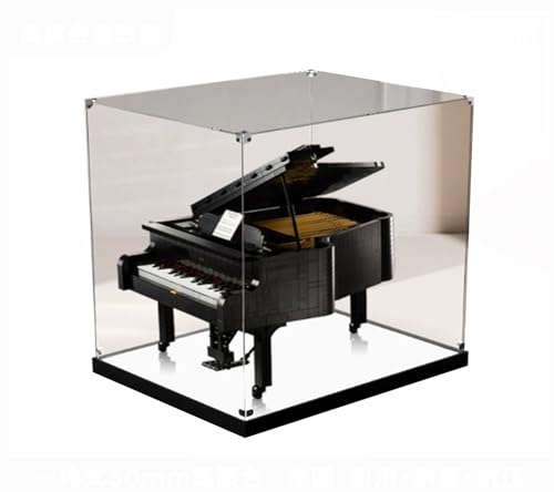 Staubdichte Vitrine aus Acryl, entworfen für die LEGO 21323 Creative Piano Modellserie (ohne Modellbausatz) (Größe: 50 x 40 x 45 cm) (mattschwarz) von XDHVBES