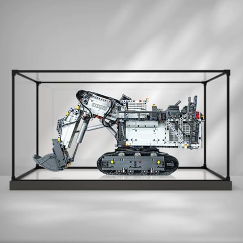 Staubdichte Vitrine aus Acryl, entworfen für die LEGO 42100 Bagger-Modellserie (ohne Modellbausatz) (weißer Hintergrund) von XDHVBES