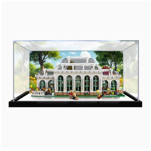 Staubdichte Vitrine aus Acryl, speziell für Lego 21353 Botanical Gardens Lego 21353 Modellkollektion, schützende Vitrine (Modellbausätze nicht im Lieferumfang enthalten) (Hintergrund (Spiegelfuß)) von XDHVBES