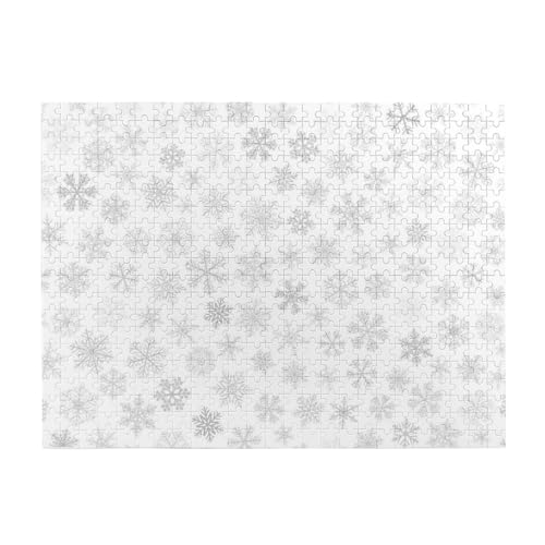 Weihnachten Schneeflocken Winter Schneeflocke, Puzzle 500 Teile, Holzpuzzle, Spielzeug, Familienspiel, Wanddekoration für Erwachsene und Teenager von XDVPALNE