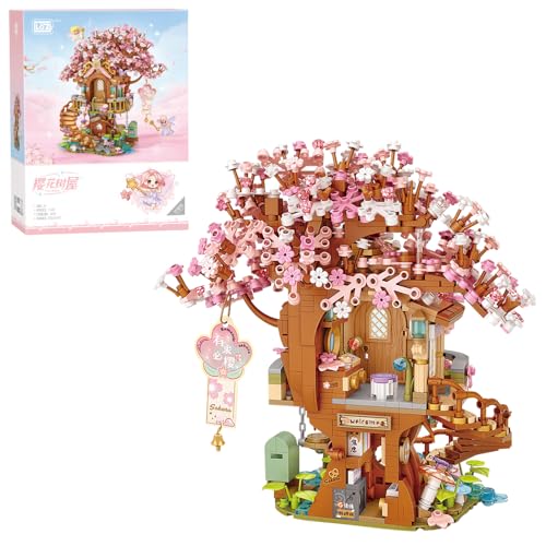 XEERUN Sakura Baum Bausteine Bausatz, Kirschblüte Baumhaus, 1149PCS Japanische Kirschblütenbaum Modellbausatz, Sakura Baumhaus Bauklötze Kit, Creative Geschenk für Erwachsene XEERUN Sakura Baum Bausteine Bausatz, Kirschblüte Baumhaus, 1149PCS Japanische Kirschblütenbaum Modellbausatz, Sakura Baumhaus Bauklötze Kit, Creative Geschenk für Erwachsene von XEERUN
