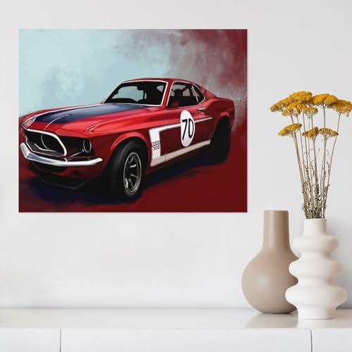 Puzzle 1000 Stück，Mustang Shelby GT Puzzles ，Klassische Puzzle 3D Puzzle DIY Kit Papierspielzeug Einzigartiges Geschenk Wohnkultur（38x26cm）-Z329 von XENITE