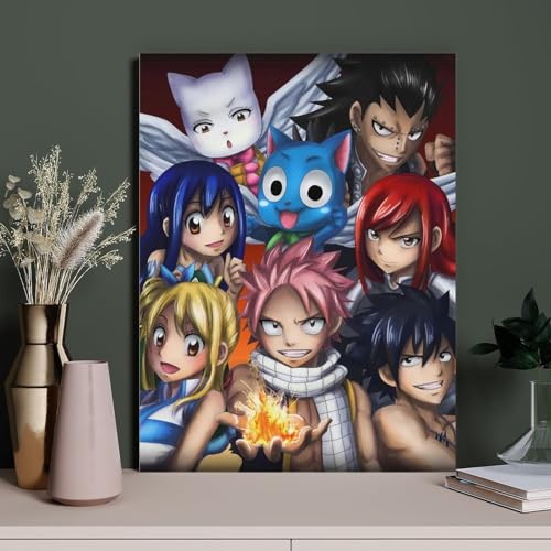 Puzzle 1000 Teile DIY Papier Puzzle，Fairy Tail Anime Poster ，Freizeit Creative Kreuzworträtsel Spiel Kind Puzzle Spielzeug Geburtstag Festival Einzigartiges Geschenk（38x26cm）-Z335 von XENITE