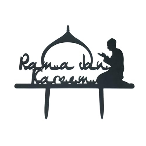 2 Stück Acryl-Kuchendekorationen aus dem Nahen Osten, islamische Feiertagskuchenaufsätze, Ramadan-Dekorationen, Kuchenaufsätze von XEYYHAS