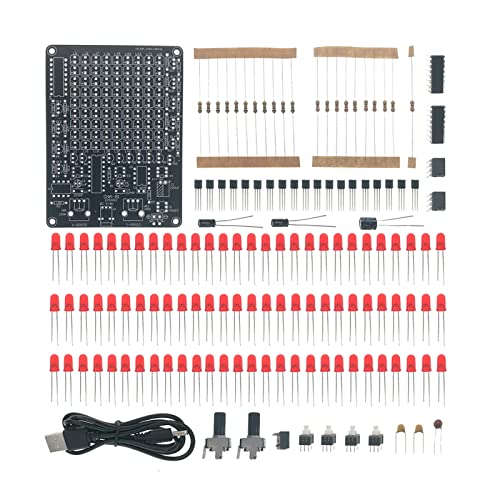 Electronic Dice CHA-81 LED-Modul, elektronisches Set, 9 x 9 LED für 5–9 V, elektronisches Modul, Spaß-Set, elektronisches Würfelspiel von XEYYHAS