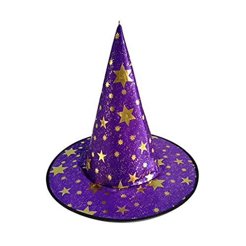 XEYYHAS Halloween Bronzing Hexe Zauberer Hut Kopfbedeckung Maskerade Schirmmütze Cosplay Requisiten Schirmmütze von XEYYHAS