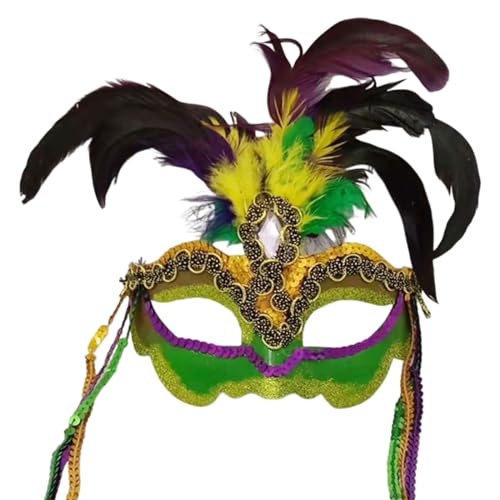 XEYYHAS Maskerade Halloween Ball Weihnachten mit Federn für Paare Frauen Männer Karneval Halbgesicht von XEYYHAS