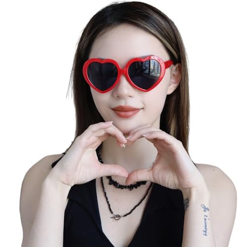 XEYYHAS Valentinstags-Brille, lustig, Kunststoff, dekorative Brille, Cosplay, Halloween, Party, Dekoration, Gastgeschenk für Kinder, Erwachsene, Damen Sonnenbrille von XEYYHAS