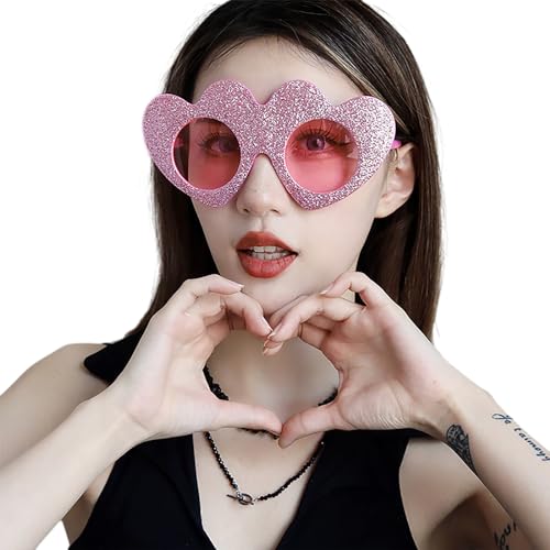 XEYYHAS Valentinstags-Brille, lustig, Kunststoff, dekorative Brille, Cosplay, Halloween, Party, Dekoration, Gastgeschenk für Kinder, Erwachsene, Damen Sonnenbrille von XEYYHAS