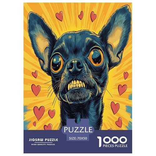 Chihuahua Puzzles 1000 Teile Schwer Puzzle Spielzeug Lernspiel Impossible Herausforderungsspielzeug Für Erwachsene Und Kinder Ab 14 Jahren 70x50cm/1000pcs Chihuahua Puzzles 1000 Teile Schwer Puzzle Spielzeug Lernspiel Impossible Herausforderungsspielzeug Für Erwachsene Und Kinder Ab 14 Jahren 70x50cm/1000pcs von XFKLYNVCJ