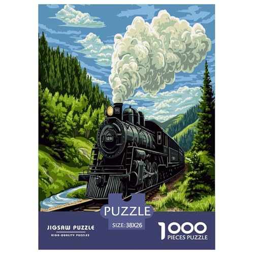 Dampfzug Puzzle 1000 Teile Schwer Puzzle Spielzeug Lernspiel Impossible Herausforderungsspielzeug Für Erwachsene Und Kinder in Bewährter 38x26cm/1000pcs Dampfzug Puzzle 1000 Teile Schwer Puzzle Spielzeug Lernspiel Impossible Herausforderungsspielzeug Für Erwachsene Und Kinder in Bewährter 38x26cm/1000pcs von XFKLYNVCJ