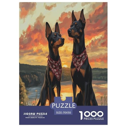 Doberman Puzzles 1000-teilige Schwer Puzzle Spielzeug Lernspiel Impossible Herausforderungsspielzeug Für Erwachsene Kinder 70x50cm/1000pcs Doberman Puzzles 1000-teilige Schwer Puzzle Spielzeug Lernspiel Impossible Herausforderungsspielzeug Für Erwachsene Kinder 70x50cm/1000pcs von XFKLYNVCJ