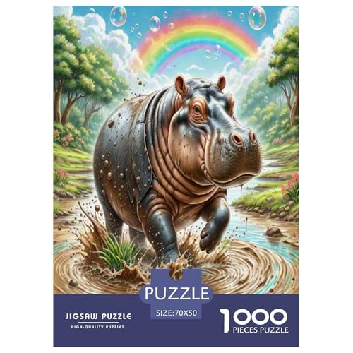 Hippopotamus Puzzle 1000 Teile Schwer Puzzle Spielzeug Pädagogisches Spiel Impossible Herausforderungsspielzeug Für Erwachsene Und Kinder Ab 12 Jahren 70x50cm/1000pcs Hippopotamus Puzzle 1000 Teile Schwer Puzzle Spielzeug Pädagogisches Spiel Impossible Herausforderungsspielzeug Für Erwachsene Und Kinder Ab 12 Jahren 70x50cm/1000pcs von XFKLYNVCJ