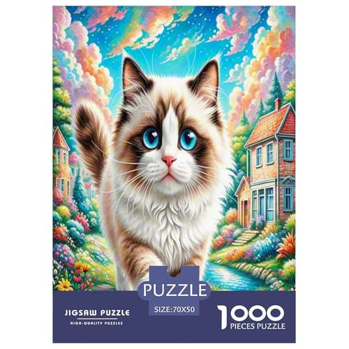 Ragdoll Katze Puzzles 1000 Teile Schwer Puzzle Spielzeug Lernspiel Impossible Herausforderungsspielzeug Für Erwachsene Und Kinder in Bewährter 70x50cm/1000pcs Ragdoll Katze Puzzles 1000 Teile Schwer Puzzle Spielzeug Lernspiel Impossible Herausforderungsspielzeug Für Erwachsene Und Kinder in Bewährter 70x50cm/1000pcs von XFKLYNVCJ