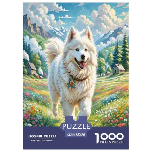 Samoyed Hund Puzzle 1000 Teile Schwer Puzzle Spielzeug Lernspiel Impossible Herausforderung Spielzeug Für Erwachsene Und Kinder Ab 12 Jahren 38x26cm/1000pcs Samoyed Hund Puzzle 1000 Teile Schwer Puzzle Spielzeug Lernspiel Impossible Herausforderung Spielzeug Für Erwachsene Und Kinder Ab 12 Jahren 38x26cm/1000pcs von XFKLYNVCJ