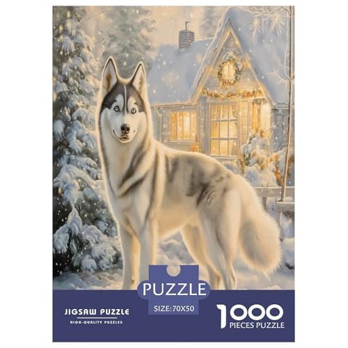 Sibirischer Husky Puzzle 1000 Teile Schwer Puzzle Spielzeug Lernspiel Impossible Herausforderung Spielzeug Für Erwachsene Und Kinder Ab 12 Jahren 70x50cm/1000pcs Sibirischer Husky Puzzle 1000 Teile Schwer Puzzle Spielzeug Lernspiel Impossible Herausforderung Spielzeug Für Erwachsene Und Kinder Ab 12 Jahren 70x50cm/1000pcs von XFKLYNVCJ