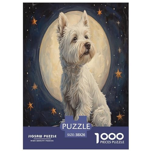 West Highland Weißer Terrier Puzzles 1000 Teile Schwer Puzzle Spielzeug Lernspiel Impossible Herausforderung Spielzeug Für Erwachsene Kinder 38x26cm/1000pcs West Highland Weißer Terrier Puzzles 1000 Teile Schwer Puzzle Spielzeug Lernspiel Impossible Herausforderung Spielzeug Für Erwachsene Kinder 38x26cm/1000pcs von XFKLYNVCJ