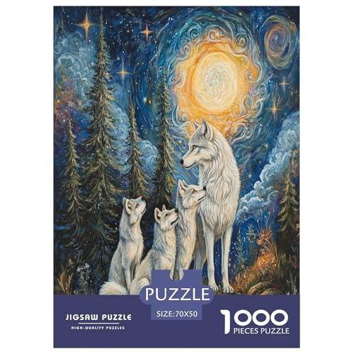 Wolf Puzzle 1000 Teile Schwer Puzzle Spielzeug Pädagogisches Spiel Impossible Herausforderungsspielzeug Für Erwachsene Kinder 70x50cm/1000pcs Wolf Puzzle 1000 Teile Schwer Puzzle Spielzeug Pädagogisches Spiel Impossible Herausforderungsspielzeug Für Erwachsene Kinder 70x50cm/1000pcs von XFKLYNVCJ