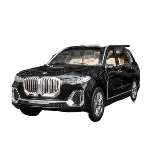 1:24 Für X7 SUV Auto Modell Druckguss Fahrzeuge Legierung Spielzeug Mit Sechs Türen Geöffnet Sound & Licht Auto Spielzeug Geschenke(Black,No Box) von XGFFBAGB