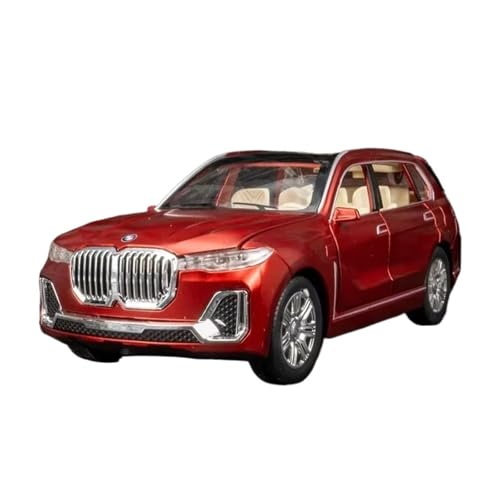 1:24 Für X7 SUV Auto Modell Druckguss Fahrzeuge Legierung Spielzeug Mit Sechs Türen Geöffnet Sound & Licht Auto Spielzeug Geschenke(Rosso,No Box) von XGFFBAGB