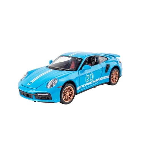 XGFFBAGB 1/32 Für 911 Turbo S Legierung Rennwagen Modell Druck Druck Spielzeug Fahrzeuge Metall Sport Auto Modell Spielzeug Geschenke(Blu,No Box) von XGFFBAGB