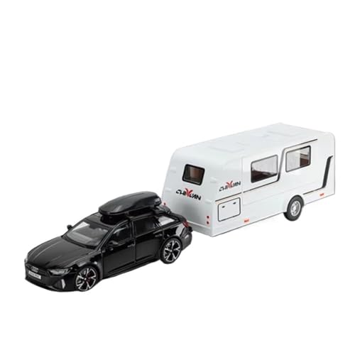 XGFFBAGB 1/32 Für Anhänger RV LKW Spielzeug Modell Auto Legierung Diecast Geländewagen Camper Mit Sound Licht Spielzeug Auto Modell Sammlung Geschenk(Black,with Box) von XGFFBAGB