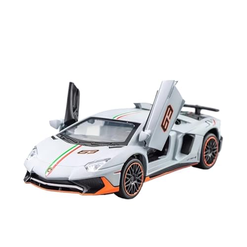 XGFFBAGB 1/32 Für Aventador SVJ LP780-4 Sportwagen Legierung Metall Diecast Modell Auto Sound & Licht Sammeln Hobby Ornamente Geschenk(Gray B,No Box) von XGFFBAGB