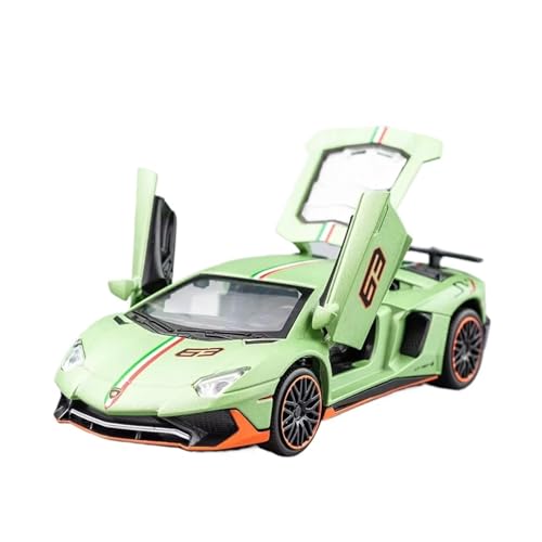 XGFFBAGB 1/32 Für Aventador SVJ LP780-4 Sportwagen Legierung Metall Diecast Modell Auto Sound & Licht Sammeln Hobby Ornamente Geschenk(Green,with Box) von XGFFBAGB