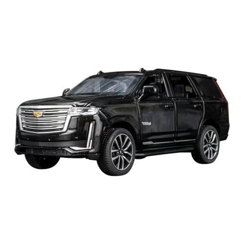 XGFFBAGB 1/32 Für Cadillac Escalade Geländewagen Legierung Auto Diecast Metall Modell Sound Und Licht Zurückziehen Spielzeug Spielzeug Geschenk(Black,No Box) von XGFFBAGB