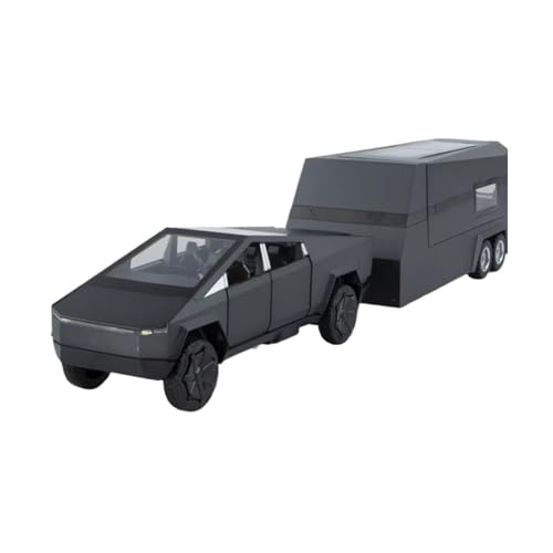 XGFFBAGB 1/32 Für Cyber ​​Pickup Legierung Auto Modell Druck Druck Geländewagen LKW Auto Modell Sound Licht Spielzeug Geschenk(Black Gray A,No Box) von XGFFBAGB