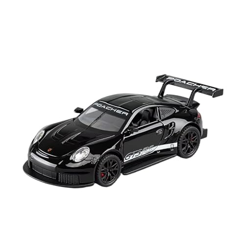 XGFFBAGB 1/32 Für GT3 RS Legierung Diecast Spielzeug Autos Modelle Rad Zurückziehen 4 Türen Geöffnet Mit Licht Sound Sport Auto Geschenke(Black,with Box) von XGFFBAGB