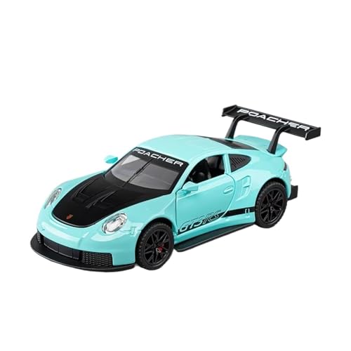 XGFFBAGB 1/32 Für GT3 RS Legierung Diecast Spielzeug Autos Modelle Rad Zurückziehen 4 Türen Geöffnet Mit Licht Sound Sport Auto Geschenke(Blu,No Box) von XGFFBAGB