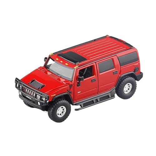 XGFFBAGB 1/32 Für H2 Legierung Auto Modell Druckguss Metall Off-Road Auto Modell Sound Licht Sammlung Spielzeug Geschenk(Rosso,No Box) von XGFFBAGB