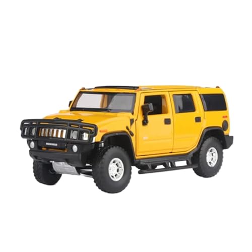 XGFFBAGB 1/32 Für H2 Legierung Auto Modell Druckguss Metall Off-Road Auto Modell Sound Licht Sammlung Spielzeug Geschenk(Yellow,No Box) von XGFFBAGB