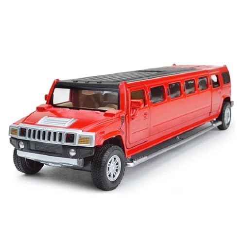 XGFFBAGB 1/32 Für Hummer Verlängern Legierung Auto Modell Metall Druck Druck Fahrzeuge Mit Sound Licht Ziehen Auto Sammlung Spielzeug Geschenke(Rosso,No Box) von XGFFBAGB