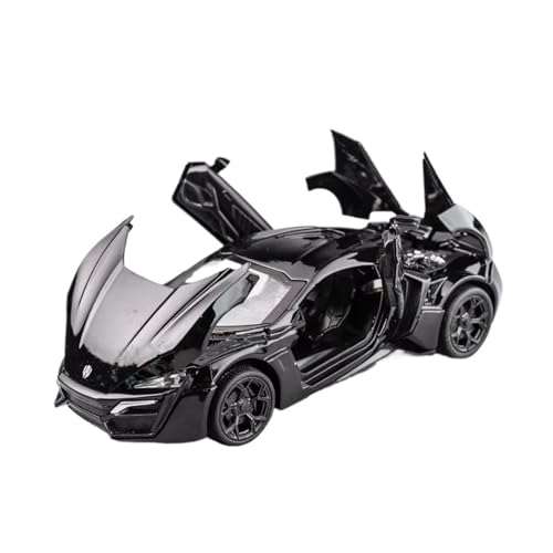 XGFFBAGB 1/32 Für LYKAN Hypersport Legierung Auto Modell Druckguss Sound Und Licht Auto Spielzeug Modell Sammlung Geschenk(Black,with Box) von XGFFBAGB