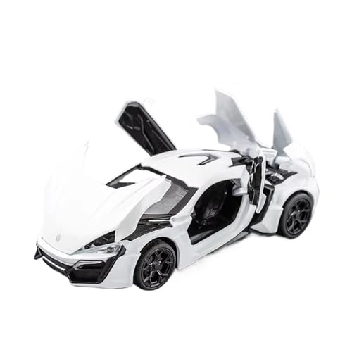 XGFFBAGB 1/32 Für LYKAN Hypersport Legierung Auto Modell Druckguss Sound Und Licht Auto Spielzeug Modell Sammlung Geschenk(White,No Box) von XGFFBAGB