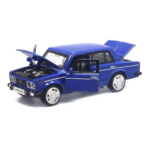 XGFFBAGB 1/32 Für Lada 2106 Legierung Spielzeug Auto Modell Metall Druckguss Sound Licht Ziehen Spielzeug Fahrzeug Sammlung Geschenk(Blu,No Box) von XGFFBAGB